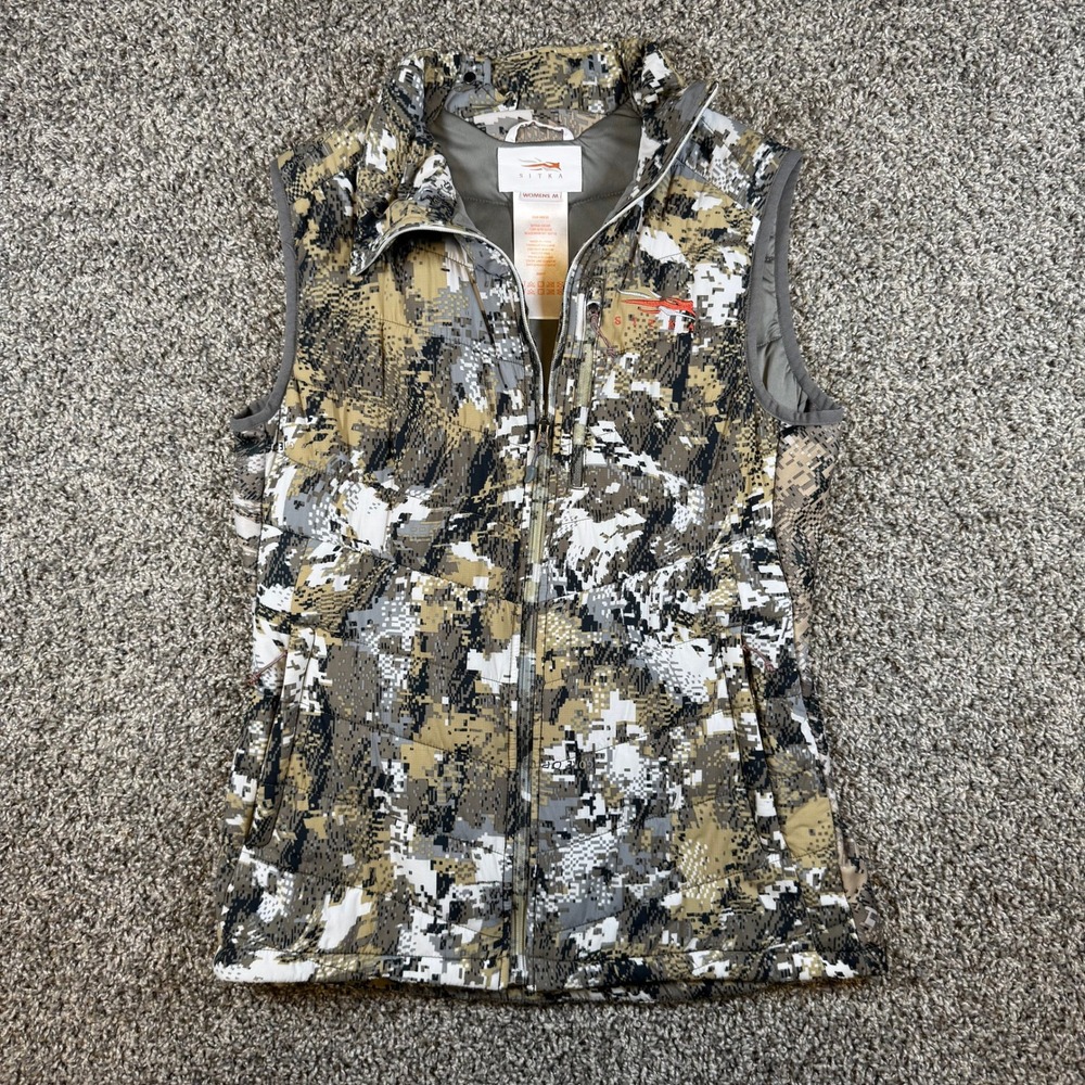 Sitka Celsius Midi Vest Womens M Elevated II Camo Excellent Primaloft Hunting